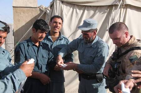 From the first aid course for Afghan firefighters