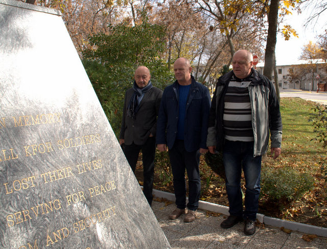 At the Memorial to the fallen Slovak soldiers in Kosovo