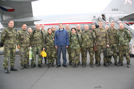 Family photo on arrival