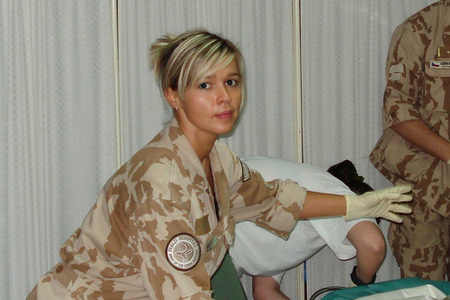 Member of 3rd CST: Warrant Officer 2nd Class Edita Kurfurstova at work in Kabul 