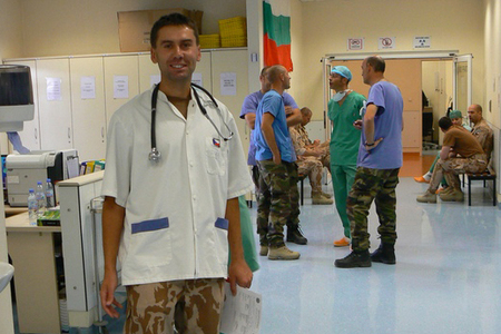 Member of 3rd CST: First Lieutenant Dr. Frantisek Pospisil at the French Military Hospital in Kabul