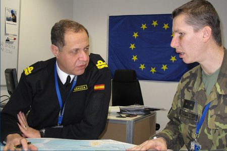 Vice Admiral Bauza with Lt Col Podoba 