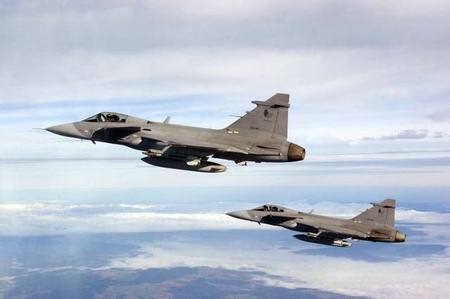 SAAB 39 Gripen supersonic aircraft