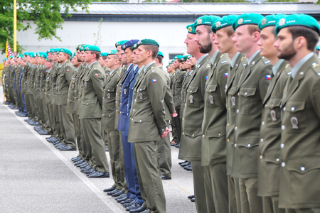 Slavnostní nástup Univerzity obrany ke Dni ozbrojených sil