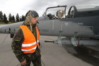 L-159 ALCA subsonic aircraft, used for close air support, before take-off