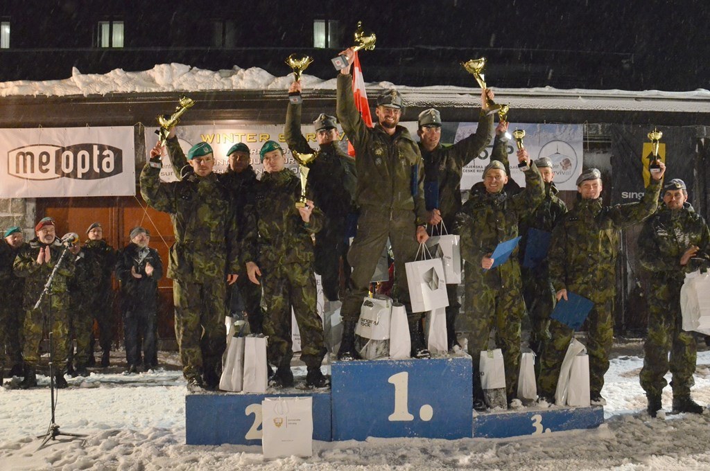 Vítězná družstva mezinárodního závodu Winter Survival 2018