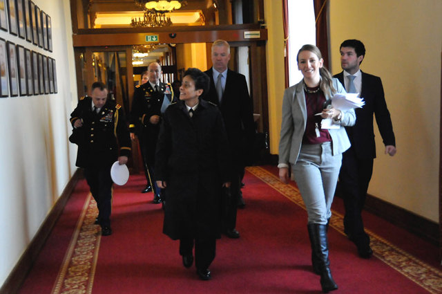 Příchod delegace US Army na Ministerstvo obrany ČR