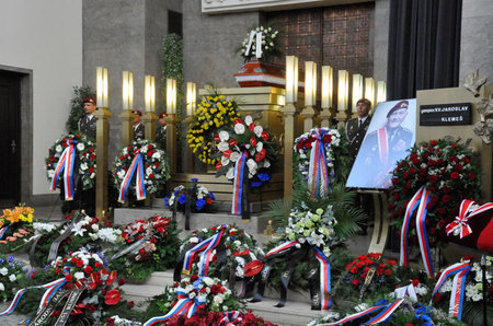 Grandstand of the Ceremonial Hall at the Strasnice Crematorium
