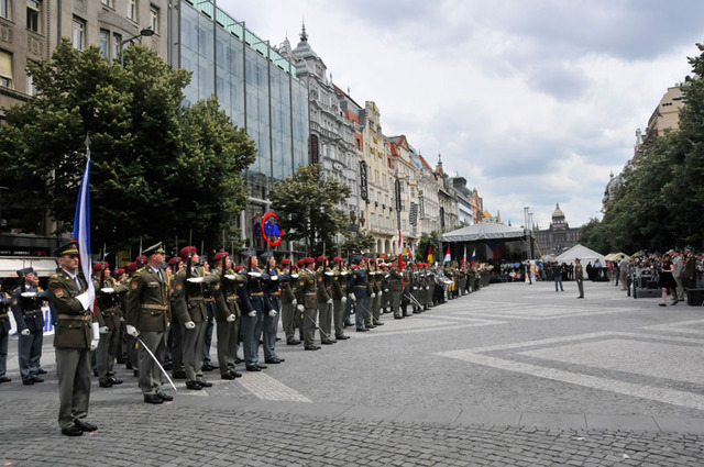 Line-up at the beginning of the DRILLFEST.ARMY.CZ 2014