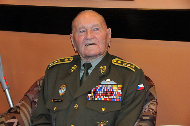 Lieutenant General Jaroslav Klemes celebrating his 95th birthday this January in Prague