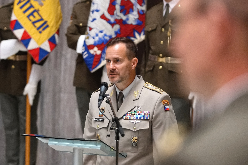Generálporučík Karel Řehka ve svém úvodním vystoupení
