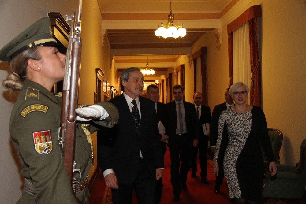 Minister Karla Slechtova heading for meeting with representatives of the Ministry and the Armed Forces