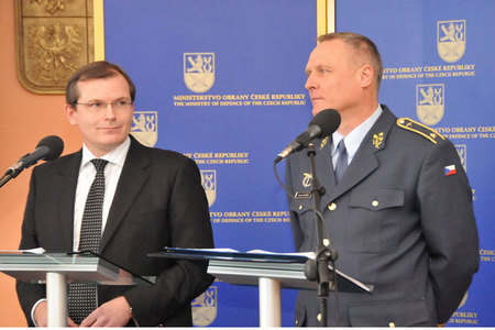 Deputy Defence Minister Jiri Sedivy and General Bohuslav Dvorak