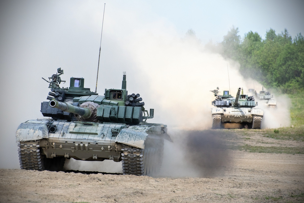 České tanky T-72 M4CZ v rámci bojových střeleb