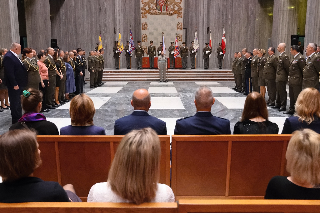 Ceremoniál se konal ve Slavnostní síni Národního památníku na Vítkově
