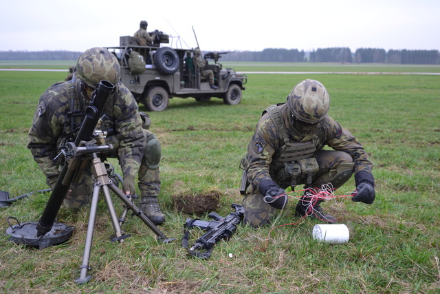 Preparing for mortar fire