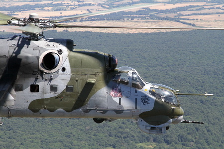 Czech Mil Mi-24V helicopters attract well deserved attention at Italian Blade 2015 exercise