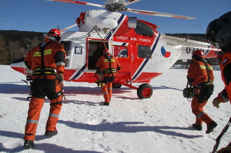 Záchranáři cvičí na Šumavě