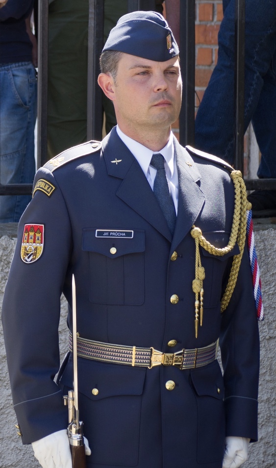 Četař Jiří Průcha ještě jako příslušník Čestné strážč