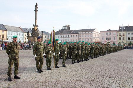 Jednotky nastoupené v historické části města