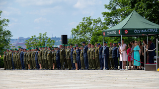 Slavnostního nástupu se zúčastnili zástupci velení Armády České republiky a také vojenští přidělenci velvyslanectví v ČR.