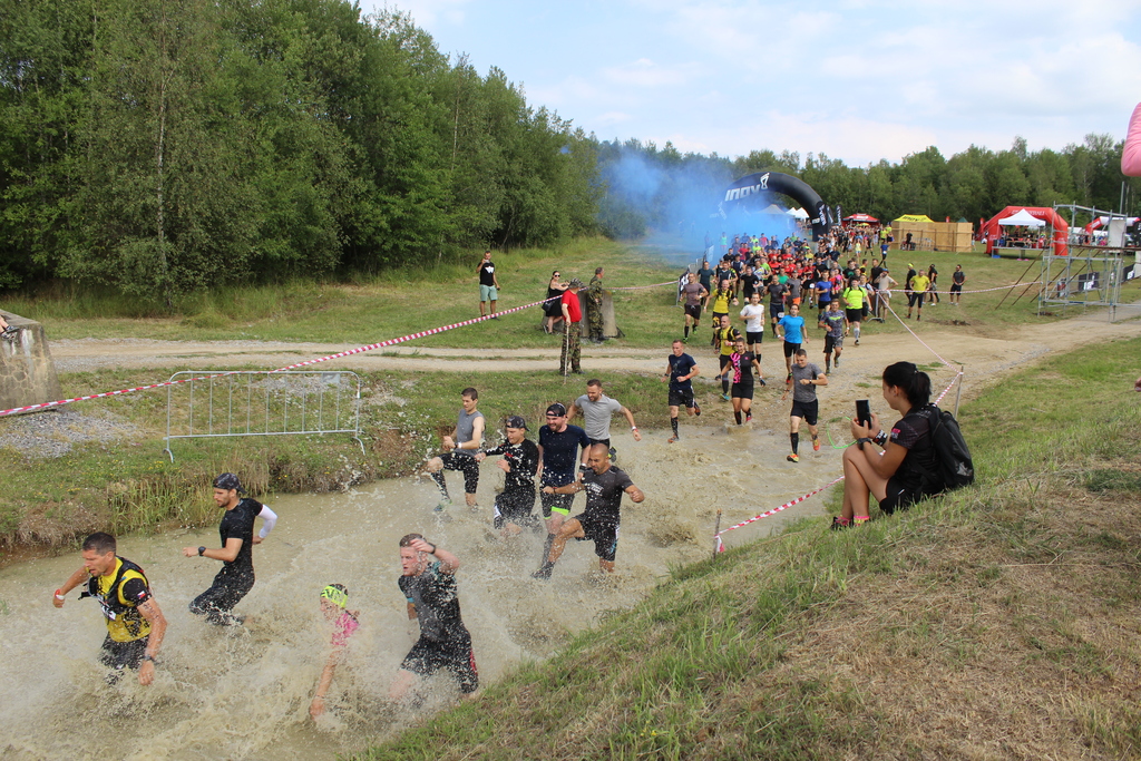 The first obstacle was rather wet!