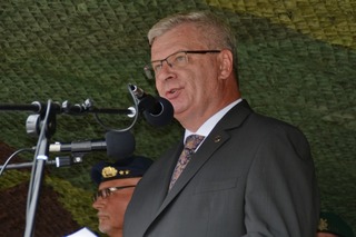 Vojáky pozdravil jménem Senátu PČR jeho místopředseda Ivo Bárek