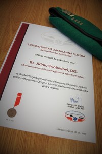 Medaile za práci nadpraporčíka Jiřího Svobody