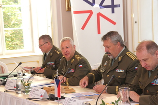 The meeting was opened by the Chief of General Staff of the Czech Armed Forces General Aleš Opata with the First Deputy Chief of General Staff Lieutenant General Jaromír Zůna