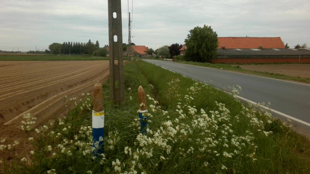 Munice nalezená v Belgii při práci na poli 