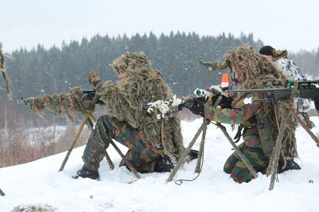 Z výcviku belgických vojáků v jihočeských Boleticích (1)
