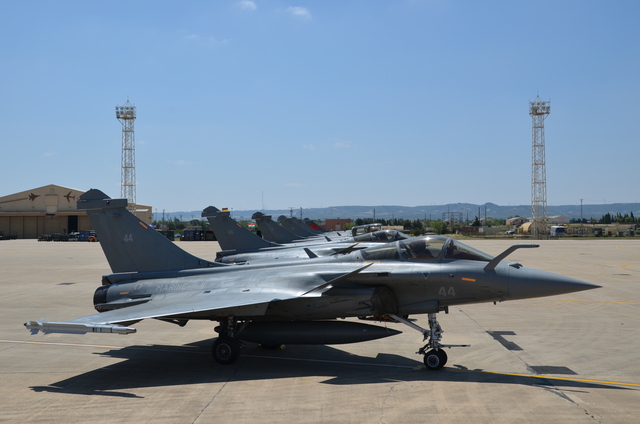  Letouny Dassault Rafale M v rámci cvičení NATO Tiger Meet 2016