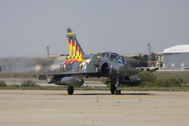  Odpolední mise byly zaměřené na nácvik reálných vzdušných operací (letoun Dassault Mirage 2000D)