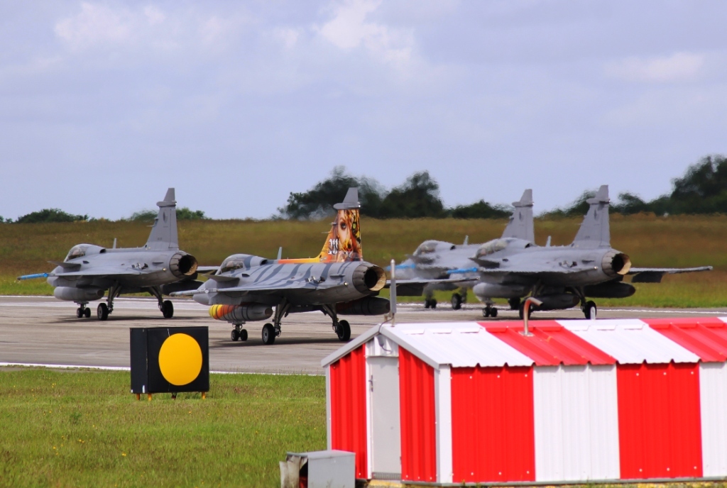 Čáslavská 21. základna se mezinárodního cvičení NATO Tiger Meet 2017 účastní se 4 stroji JAS-39 Gripen