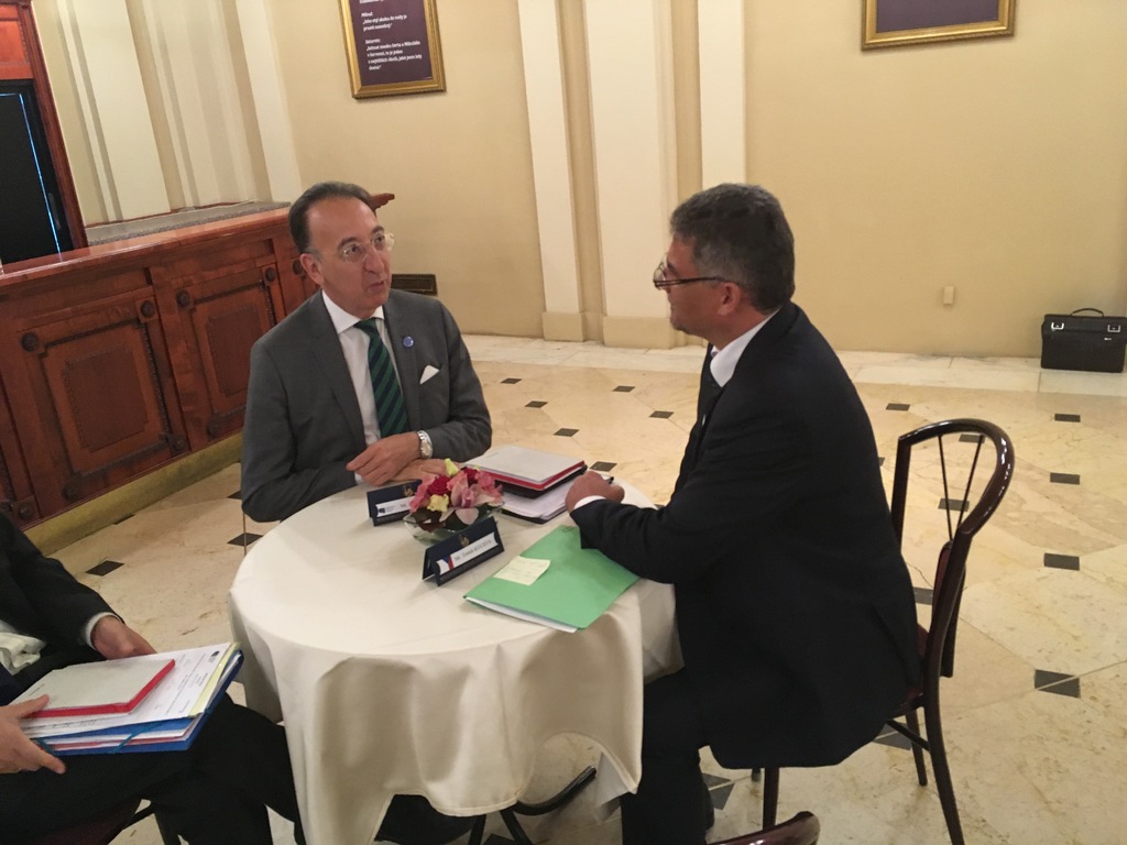 Jorge Domecq, Executive Director of the European Defence Agency, with Tomas Kuchta, Czech Deputy Minister of Defence