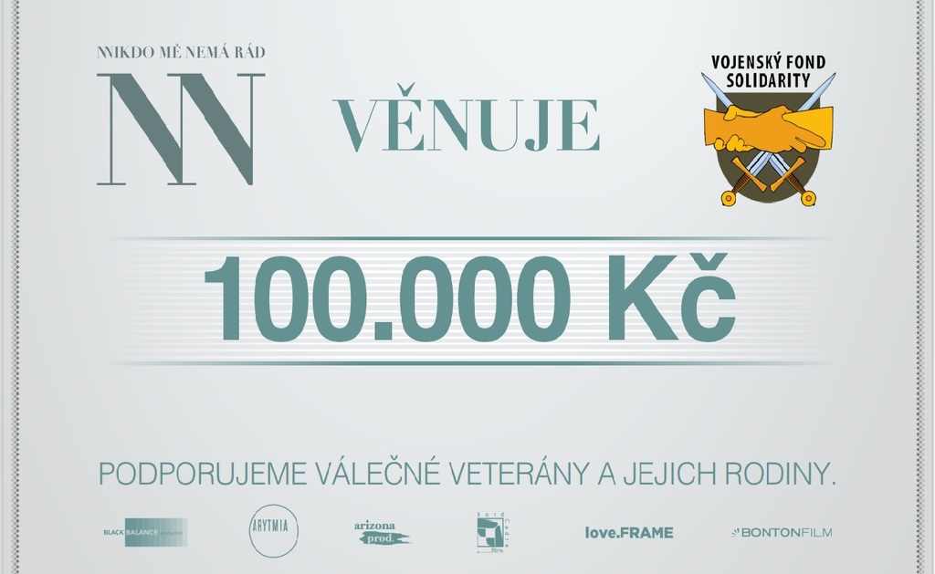  Finanční suma od tvůrců filmu Nikdo mě nemá rád je určena pro dobrou věc.