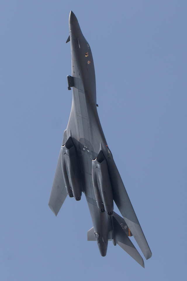 American B-1B strategic bomber over Namest Air Base (3)