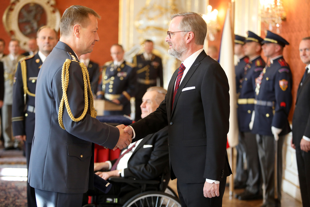 Jmenování nových generálů na Pražském hradě