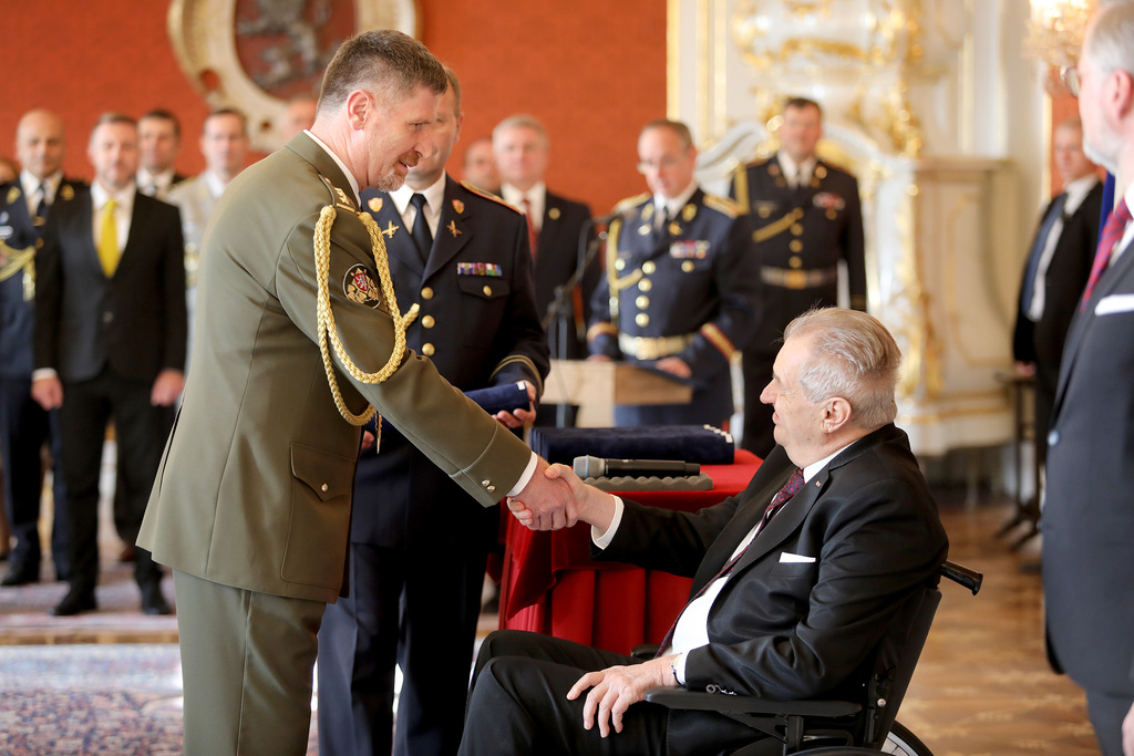 Jmenování nových generálů na Pražském hradě