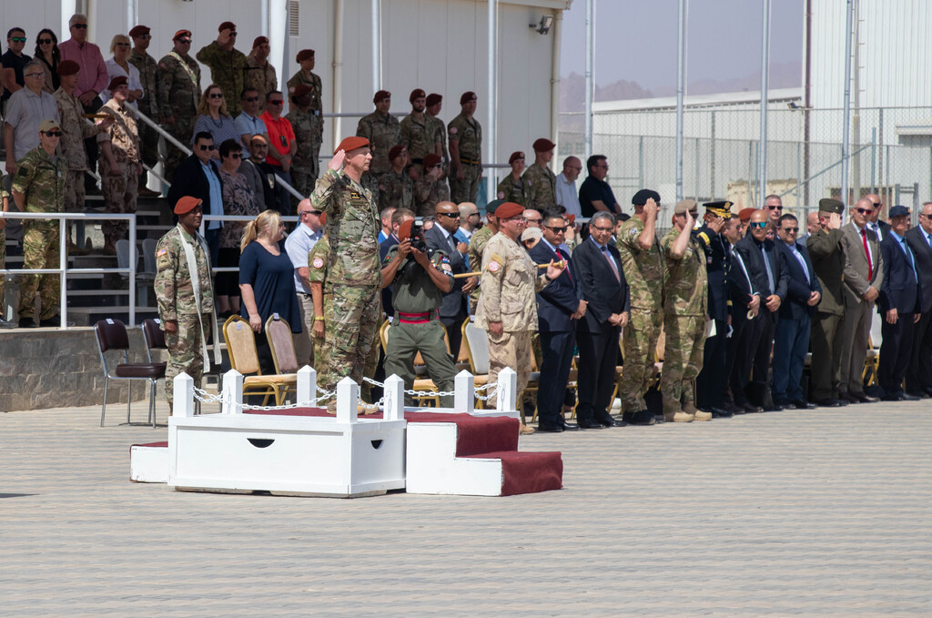 Ze slavnostního ceremoniálu předání a převzetí funkce velitele sil MFO