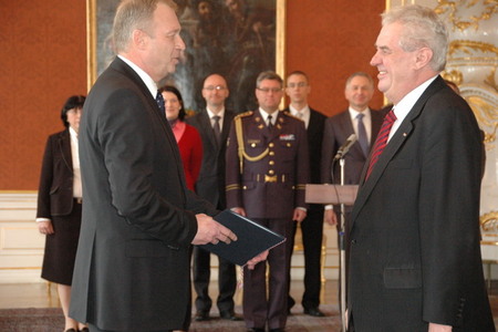 Vlastimil Picek and President Milos Zeman