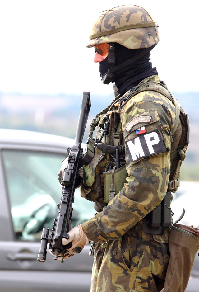 Průběh cvičení zajišťovala i česká Vojenská policie
