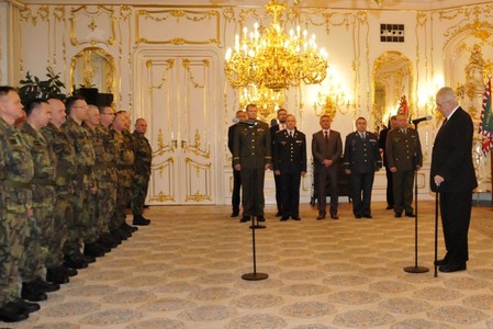 President Milos Zeman receives Active Reserve Unit Commanders