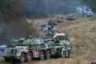 Convoy moving to fire positions