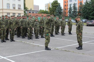 Nástup k vyhodnocení cvičení AZ Hradba