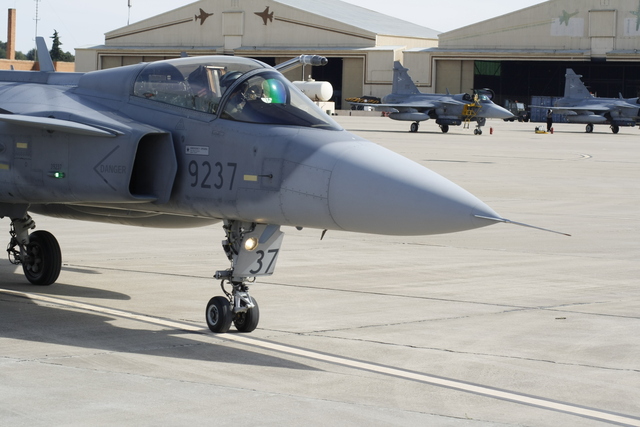  České a maďarské JAS-39 Gripen na NATO Tiger Meet 2016