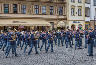 Vojenská hudba Olomouc během showprogramu