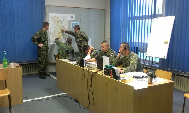   Činnost štábu 3. SR na CSTT Brno