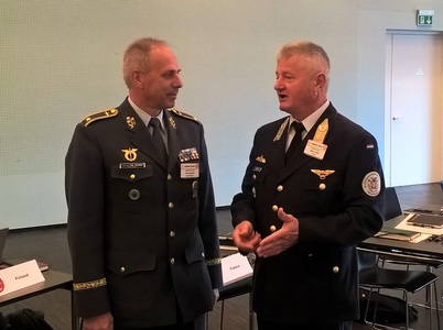 Velitel VzS brigádní generál Petr Hromek společně s velitelem VzS Maďarska brigádním generálem A. Sáfár EURAC 2018