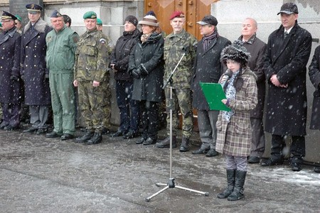 Vystoupení žačky ZŠ F. Peřiny